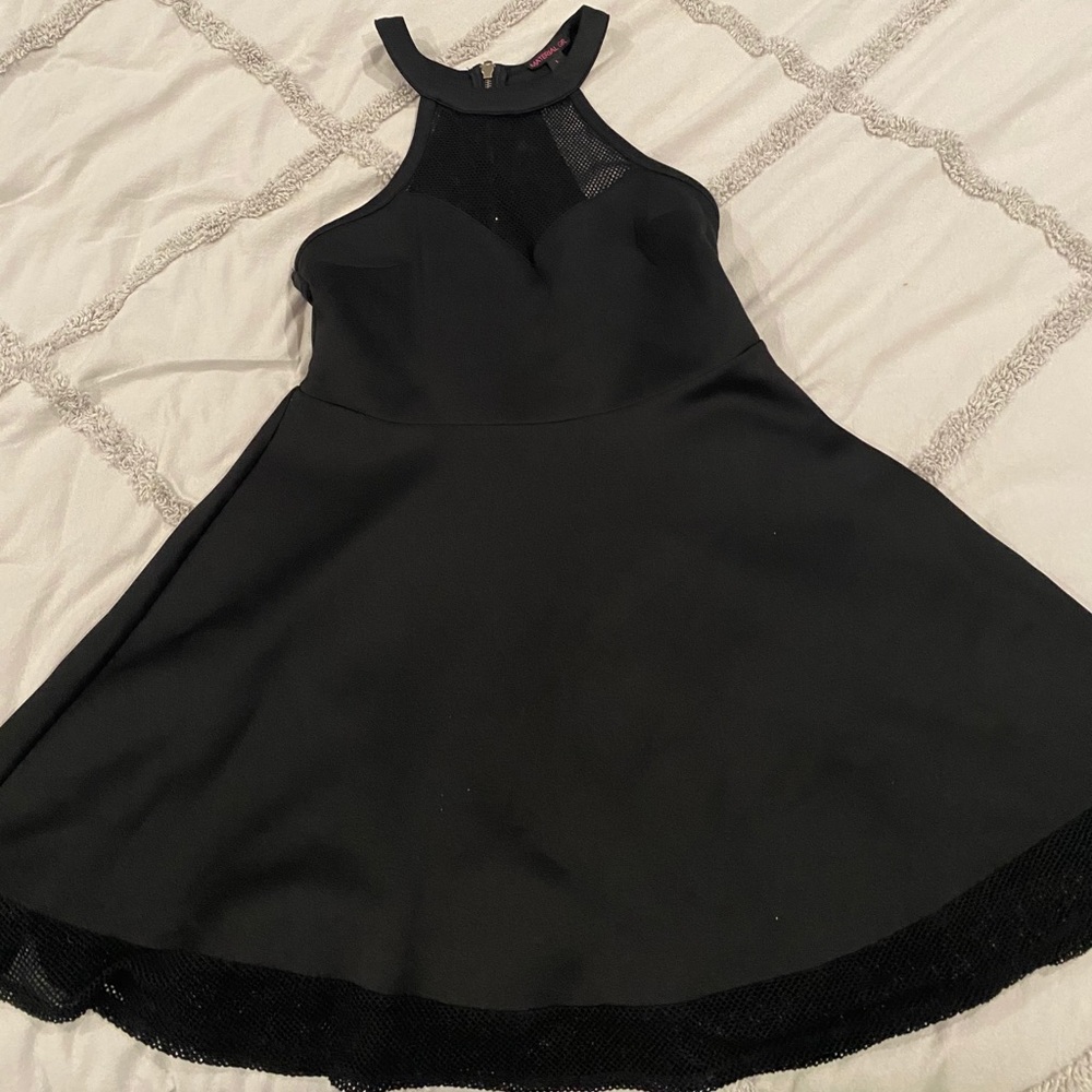 Material girl black skater dress